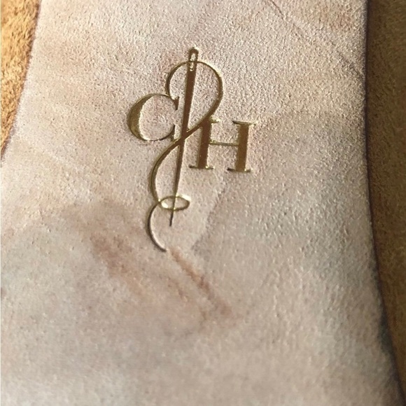 Cole Haan Chelsea Suede Womens Size 6B Pumps Heels Shoes CAMELLO 4” Chunky Heel - Picture 7 of 11